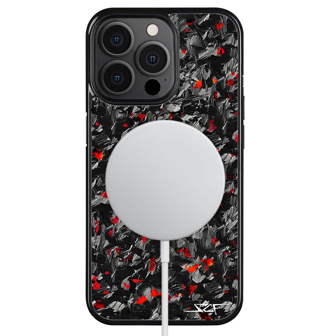 iPhone | Red Flake Forged Carbon Fiber Case | CLASSIC Series